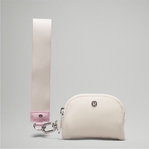 Lululemon Dual Pouch Wristlet White Opal / Pink Peony RARE NEW NWT - Picture 4 of 8